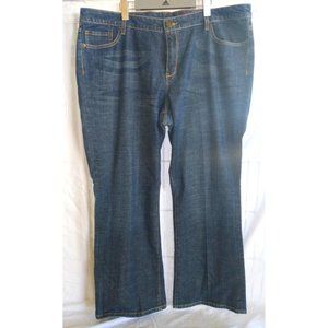 Seven 7 Classic Flare Womens Plus Size 24 - 44 x 32 Blue Denim Jeans Stretch EUC